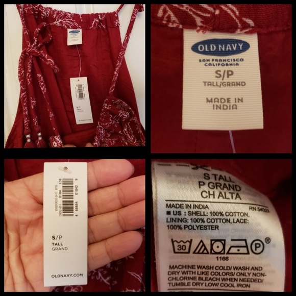 New OLD NAVY spaghetti strap boho dress SMALL - Picture 6 of 8